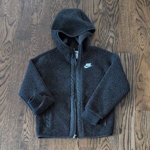 Nike Kids Black Faux Sherpa Jacket
